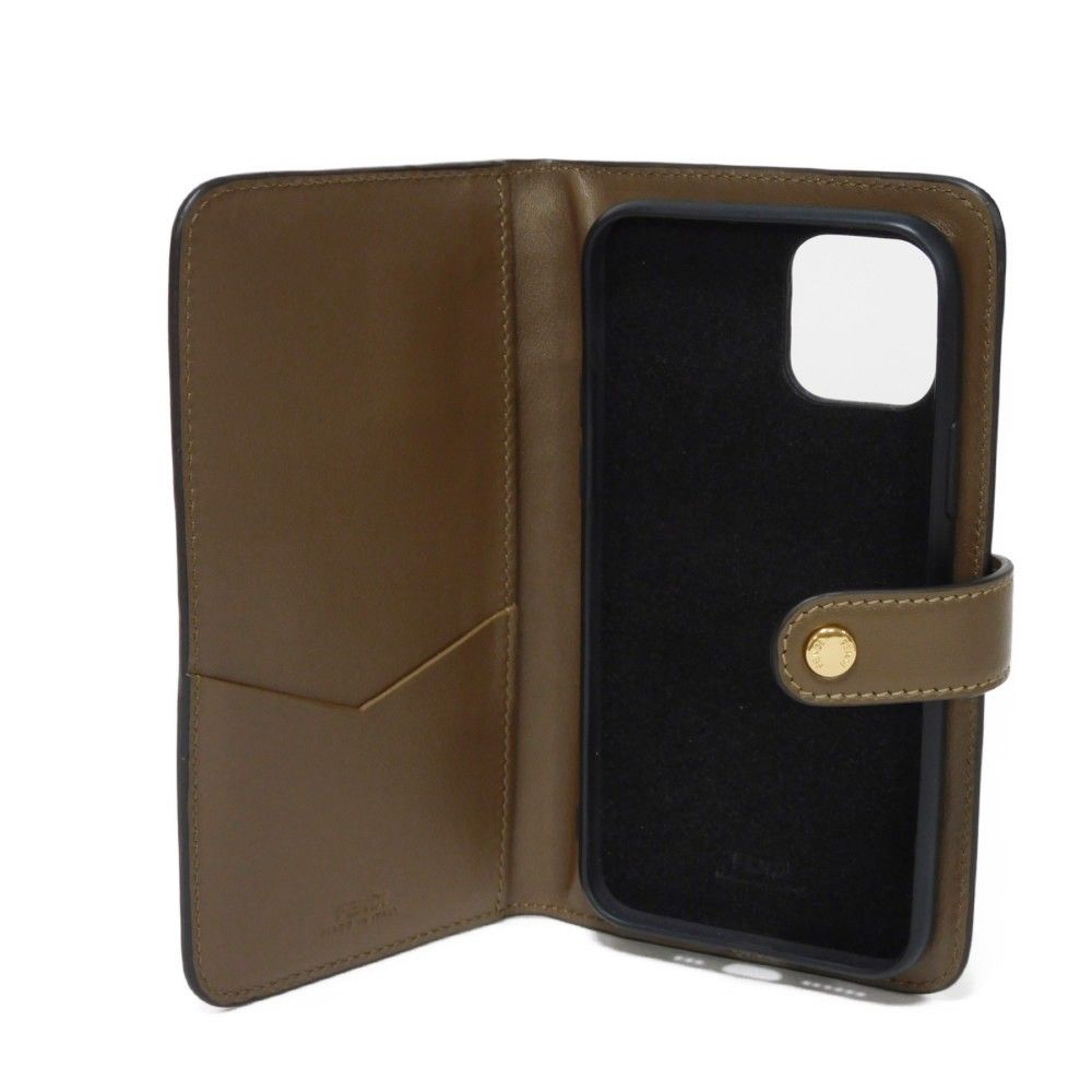 FENDI フェンディ iPhone 11 PRO ズッカ ブラウン ブラック FFロゴ エンボス 手帳型 スナップボタン FFダイヤモンド マヤ スマホケース 7AR918 AAFM F13VK WWW_OPDRERGINERDOGAN_COM