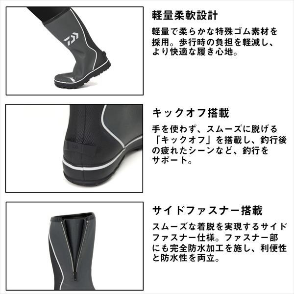  ダイワ NB 3106 W ネオブーツ スパイクタイプ ワイドモデル グレー LL 27 5 ウェア フィッシング