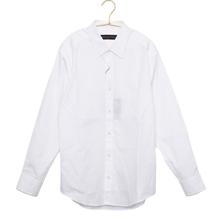 LOUIS VUITTON ルイヴィトン シャツ LVブラゾンプリントロングスリーブコットンシャツ HRS43W