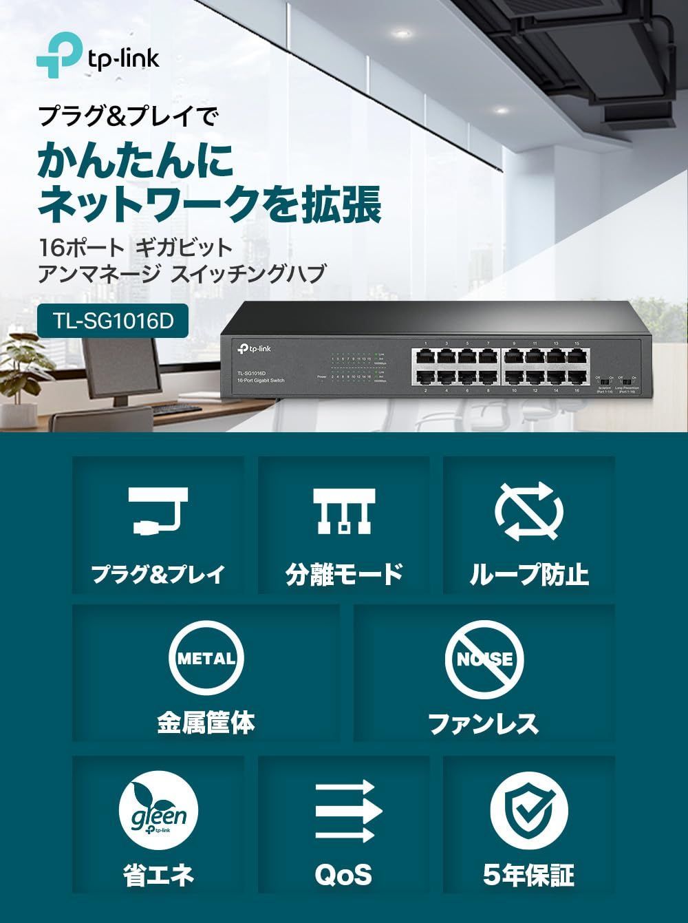 1000Mbps ポート搭載