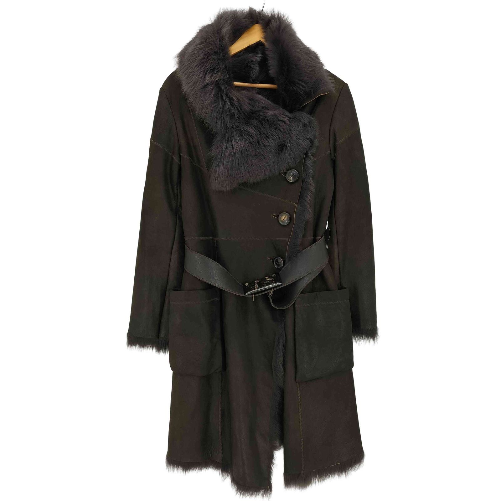 KARL DONOGHUE 羊革 リアルファー ムートンコート ラム 女優襟 カール ドノヒュー Karl Donoghue TOSCANA LAMBSKIN COAT WITH