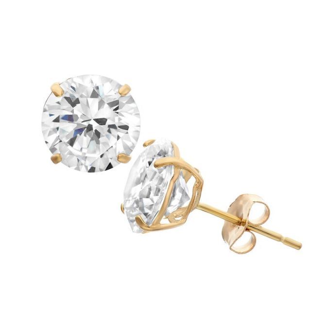 送料無料 Designs by Gioelli メンズ ピアス イヤリング アクセサリー Designs by Gioelli Men s Sterling Silver Cubic Zirconia Round Stud Earrings G To