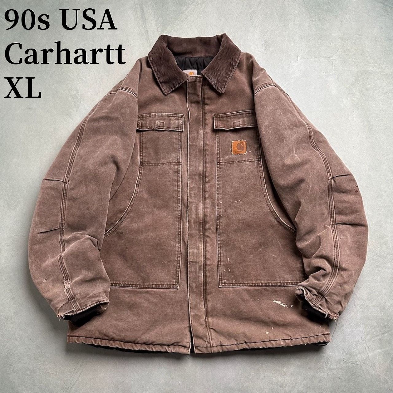 90s USA Carhartt カーハート トラディショナルコート ダック地 ワークジャケット モカブラウン XL 古着 - メルカリ