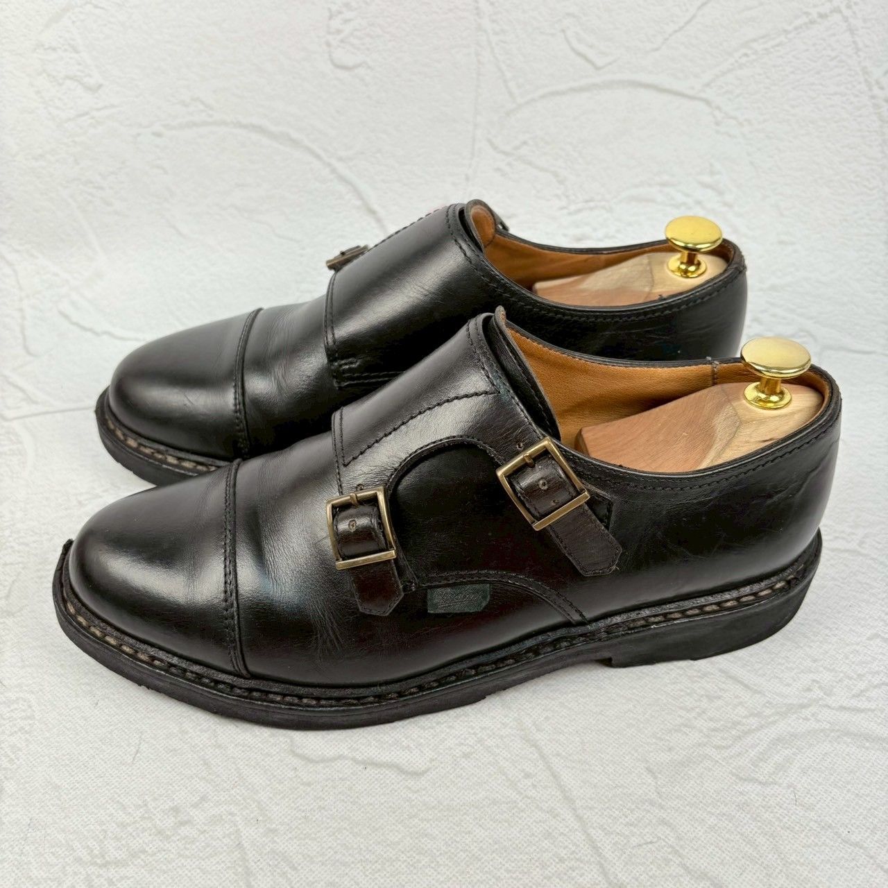 パラブーツ　ウィリアム　ダブルモンクレザーシューズ ブラック　8.5 パラブーツ Paraboot 981412 ビジネスシューズ ウィリアム WILLIAM