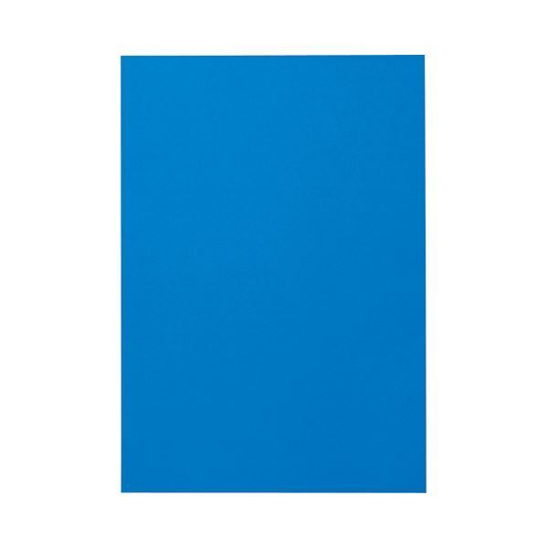 まとめ) TANOSEE 色画用紙 八つ切 あお 1パック（10枚） 【×50セット】 色