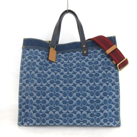 コーチ COACH フィールド トート 40 シグネチャー デニム ショルダー