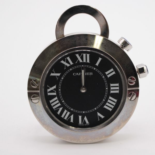 CARTIER/カルティエ サントスラウンド クォーツ トラベルクロック 2754
