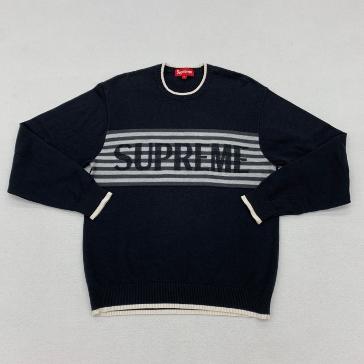 希少】supreme chest sweter strip 23AW L 【公式通販】