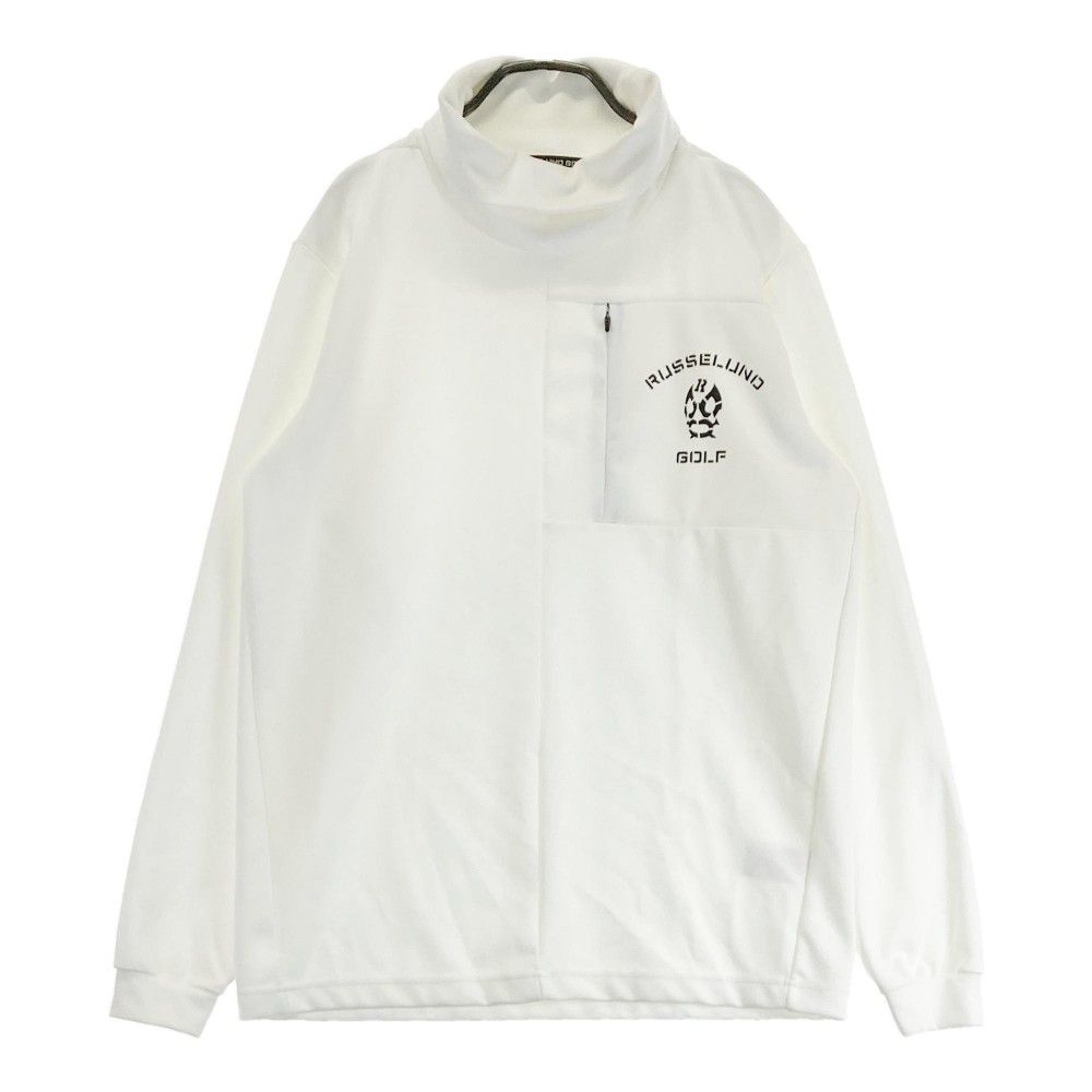 サイズ 4 RUSSELUNO ラッセルノ モックネック長袖Tシャツ ルチャ ホワイト系 240101417387 ゴルフウェア メンズ ストスト