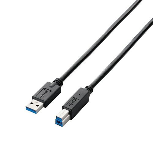 5個セット エレコム A to Bケーブル|3.0m|RoHS|簡易パッケージ|ブラック USB3-AB30BK|RSX5