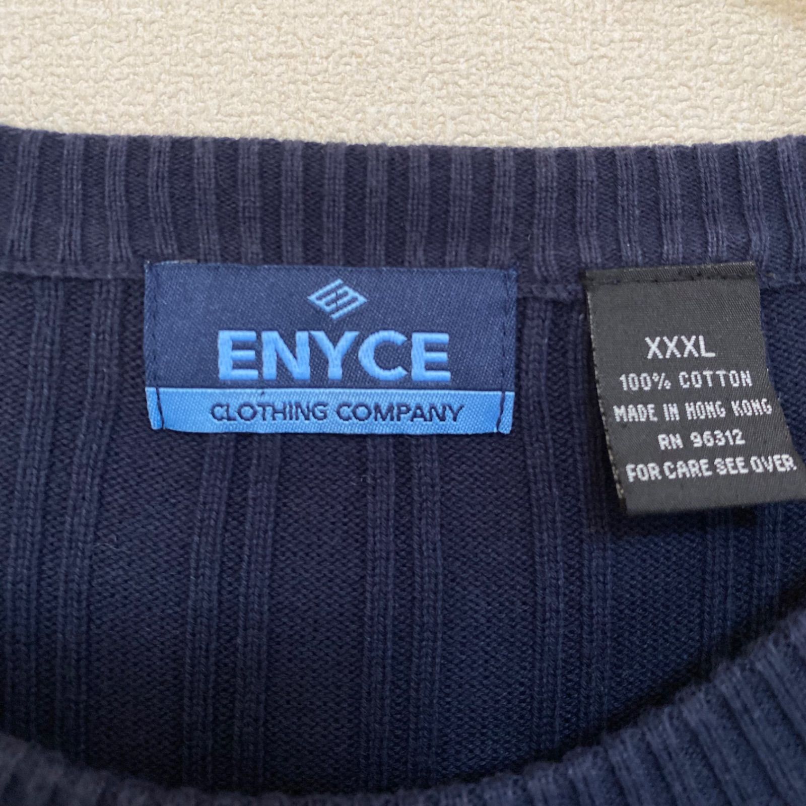 エニーチェ ENYCE コットン ニット セーター メンズ 4L XXXL 3XL