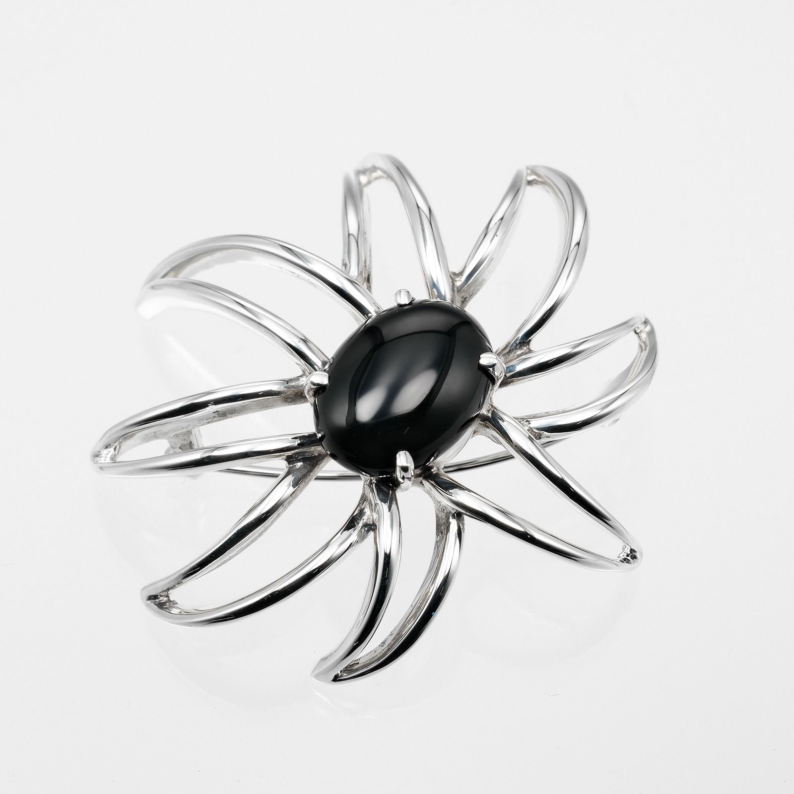 希少 ティファニー ファイヤーワークス ブローチ 925×750 オニキス 美