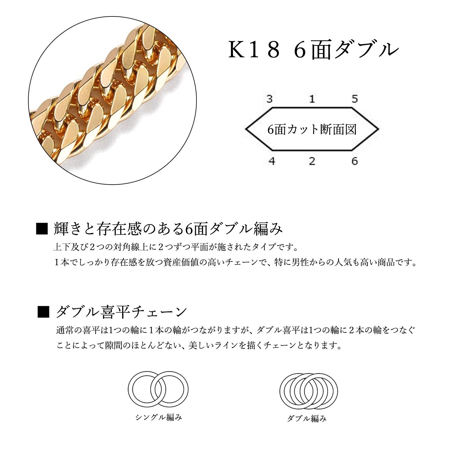 K18 喜平ネックレス 18金 10g 60cm 造幣局認定マーク 男女兼用 - メルカリ