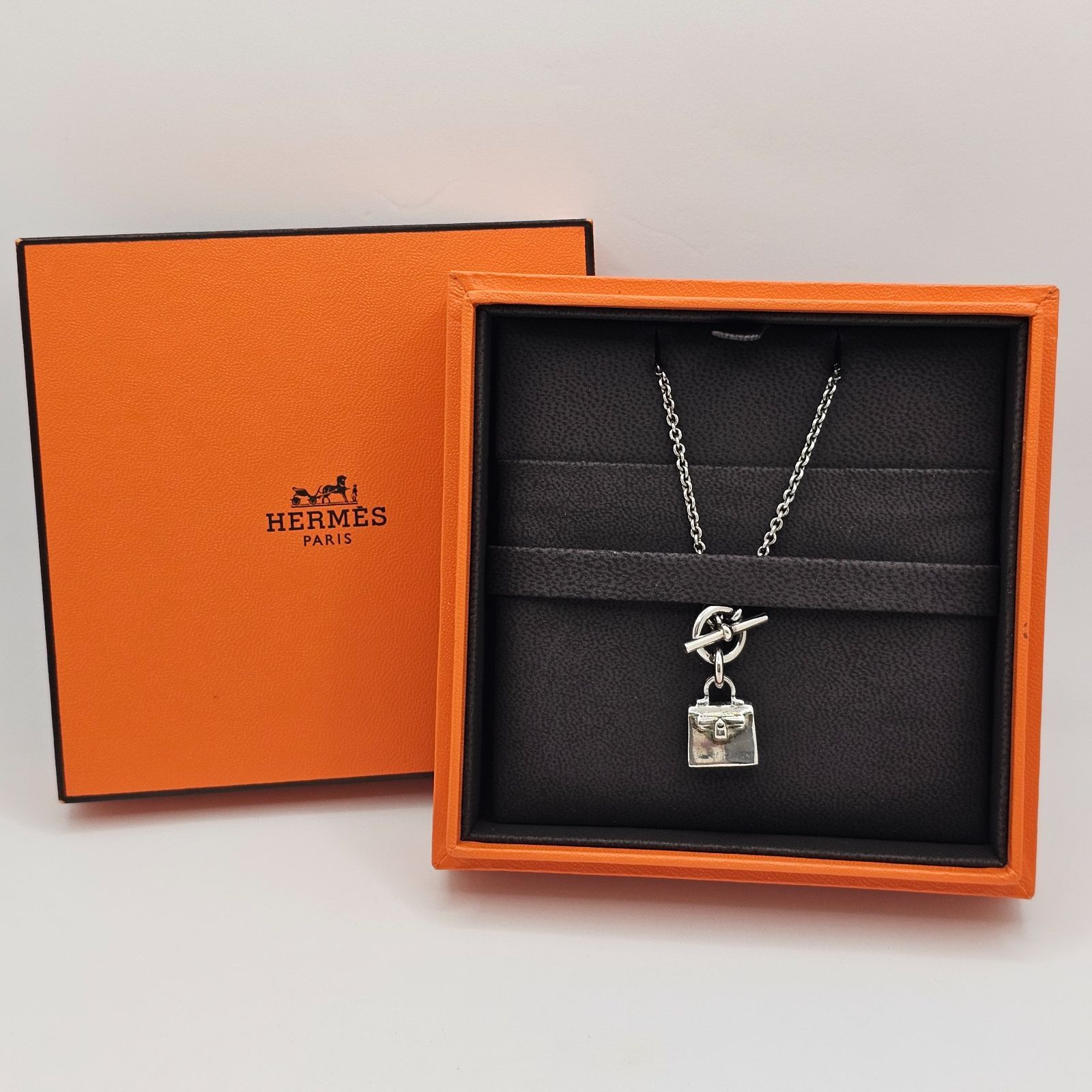 極美品 エルメス ネックレス アミュレット ケリー シルバー925 刻印