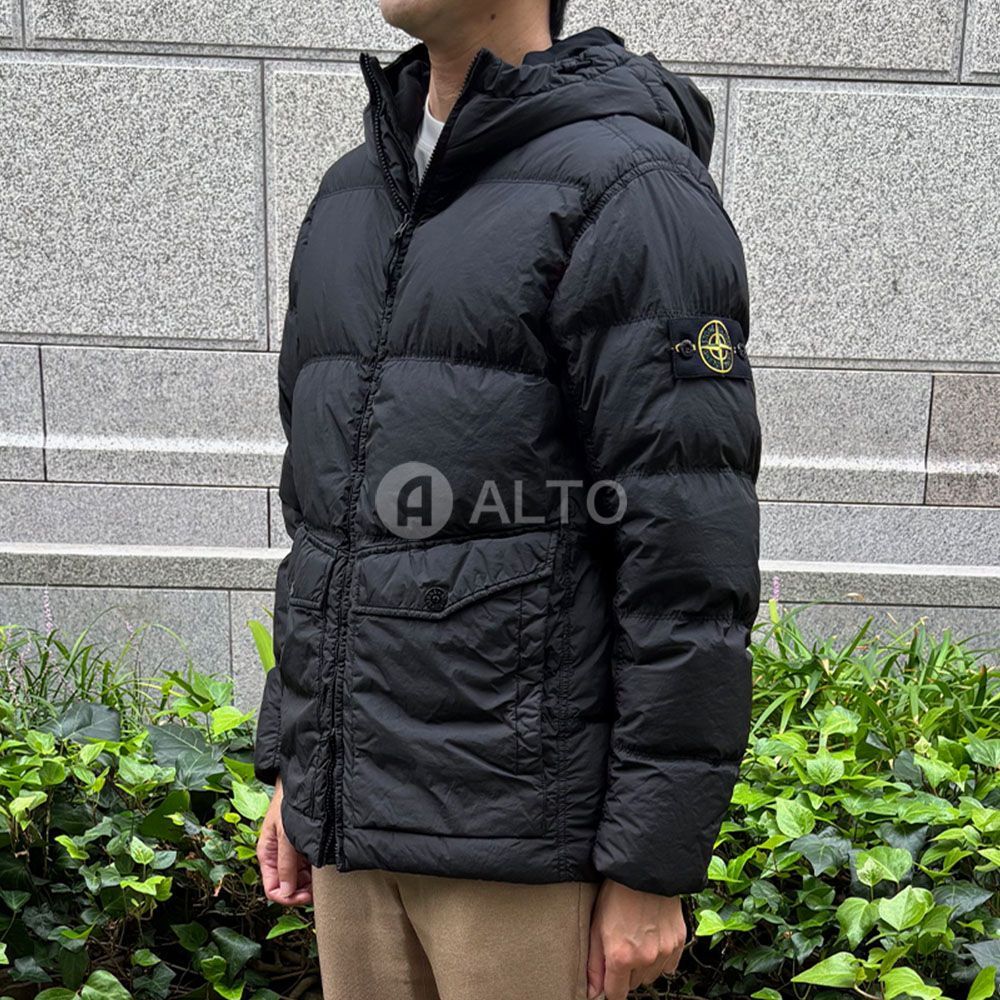 ストーンアイランド　ダークグレー フード付きダウンジャケット 楽天市場】Stone Island ストーンアイランド ロゴパッチ