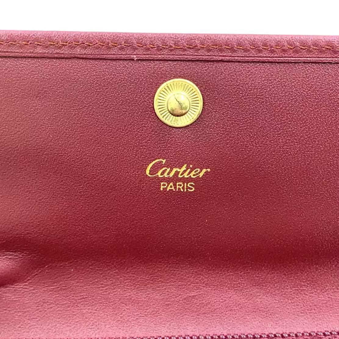 Cartier must de cartier ポーチ マストライン レザー ボルドー