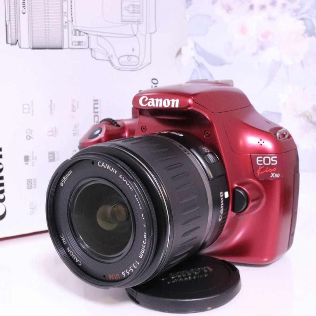 ✨ Canon EOS kiss x50 デジタル一眼レフカメラ 初心者オススメ CANON