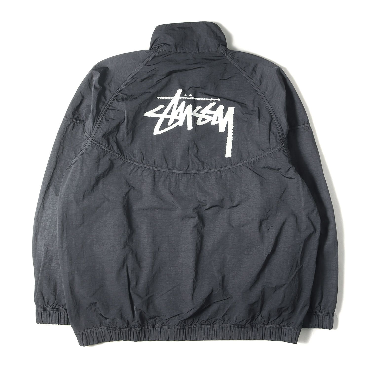 STUSSY SWAGGERブラックナイロンジャケット Mサイズ STUSSY SWAGGERブラックナイロンジャケット Mサイズ Stussyウィンド