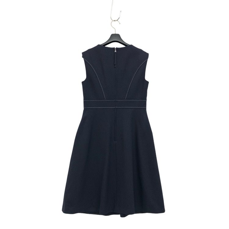 FOXEY NEWYORK フォクシー ステッチ ワンピース ネイビー 40 35026