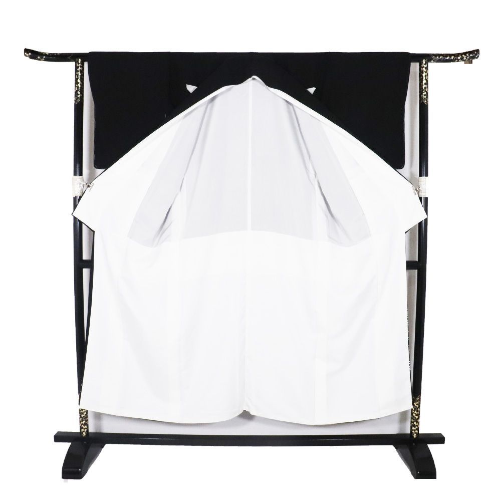 黒留袖 袷 正絹 帆船 桜 菊 松竹梅 SSサイズ 比翼仕立て ki29785