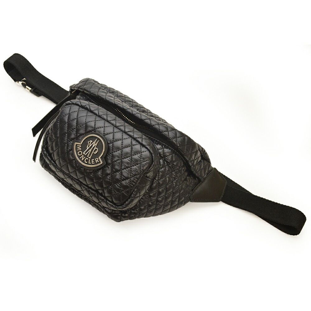 MONCLER モンクレール ボディバッグ ウエストポーチ ロゴ レディース FELICIE BELT BAG キルティング emc23w001  5M000-01 M3533 999 BLACK ブラック