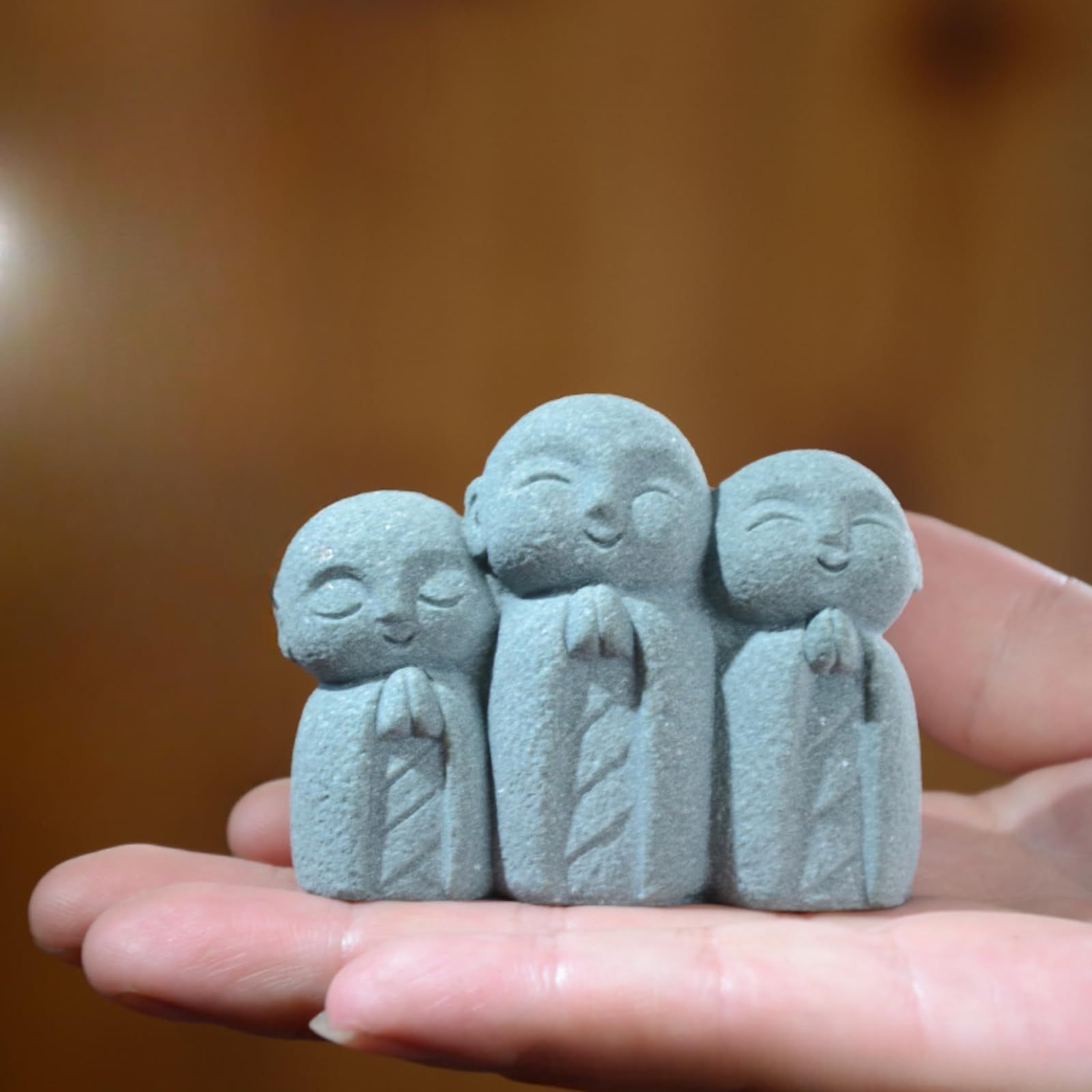 お地蔵さん 置物 ミニ 可愛い 御影石 お地蔵様 癒し 仏像 石 守り神
