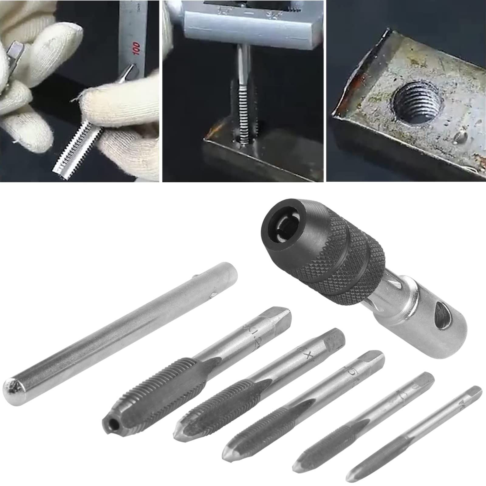 M4 M5 ハンドタッピング作業用M3 穴あけ 工具 セット M6 タップ M4 M5 ハンドタッピング作業用M3 穴あけ 工具 セット M6 タップ