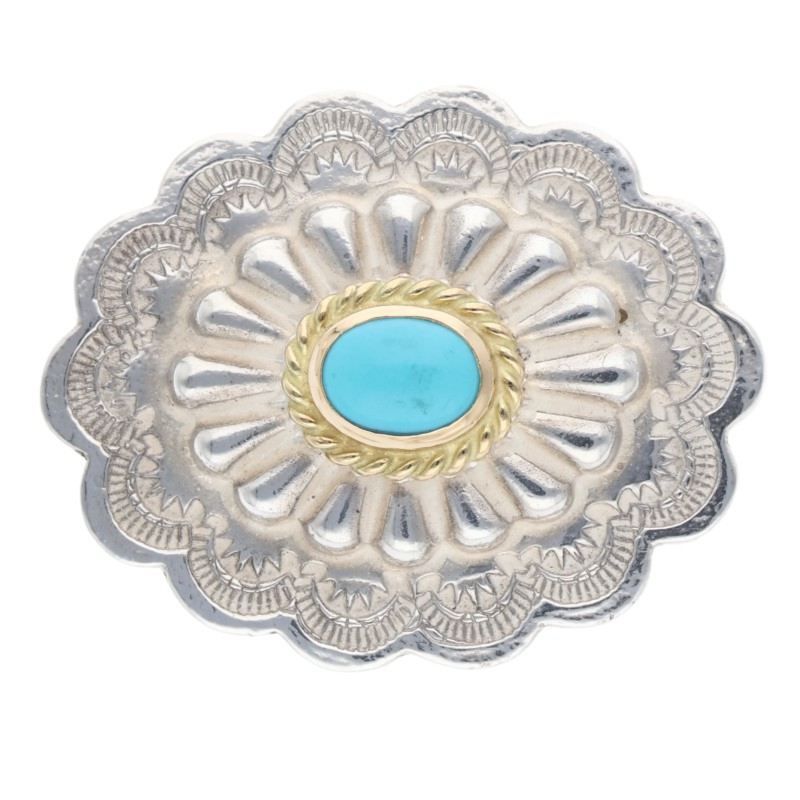 ゴローズ GC-03 金縄ターコイズ付きフラワー 横向きコンチョ メンズ