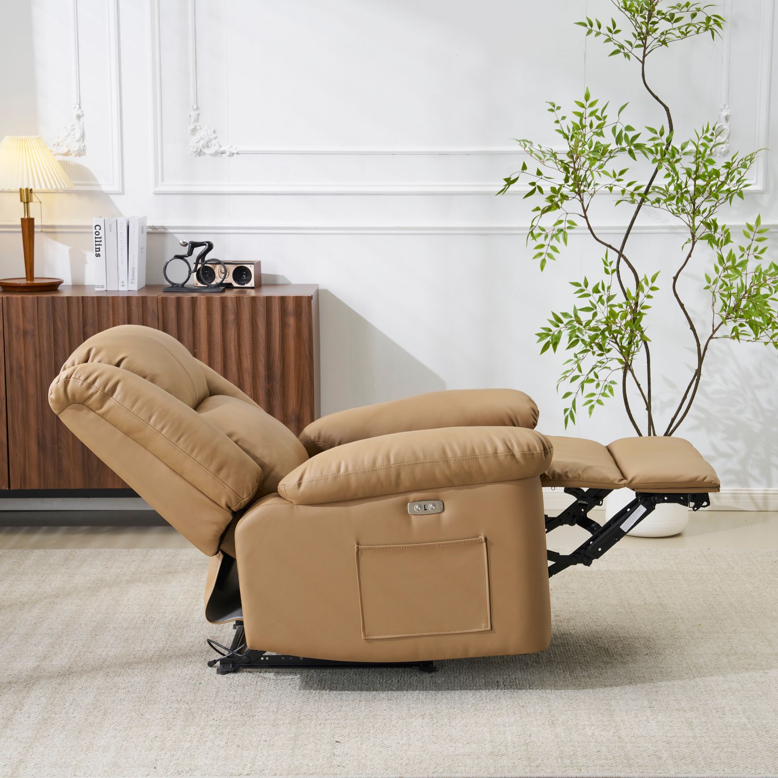 全新品 リクライニングチェア テーブル付き リクライニングソファ 1人 