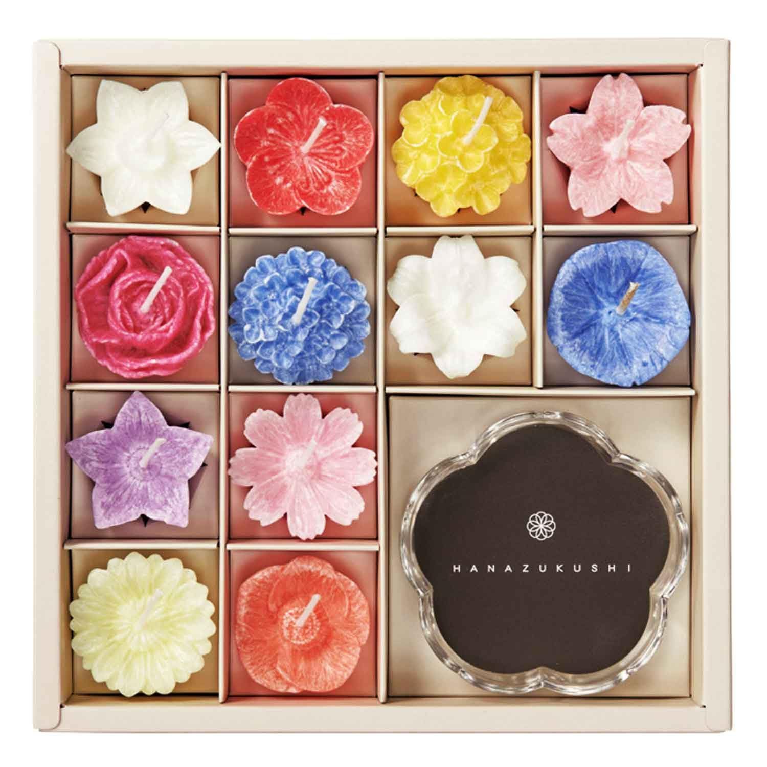 【特価商品】カメヤマ 花づくしギフトセット(植物性) 水に浮かぶキャンドル 季節のお花 植物原料使用