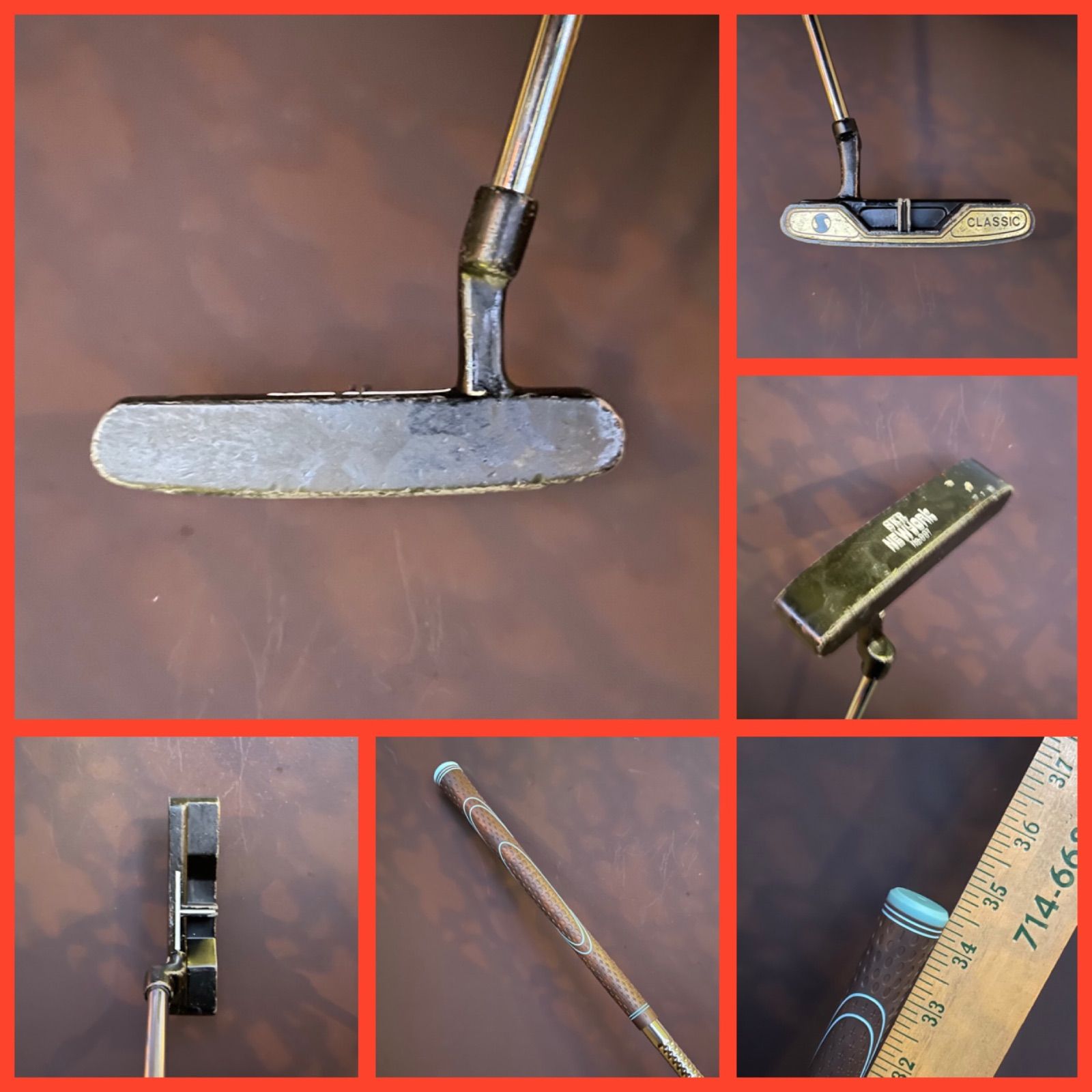 ★★ H ★★ SKR ★★ NEWYORK ★★ ダイヤモンドスチールシャフト ★★ 34.5  ★★   構えやすくて打感が良いピンタイプのパター。 ダイヤモンドカットのシャフトに新品のグリップ。