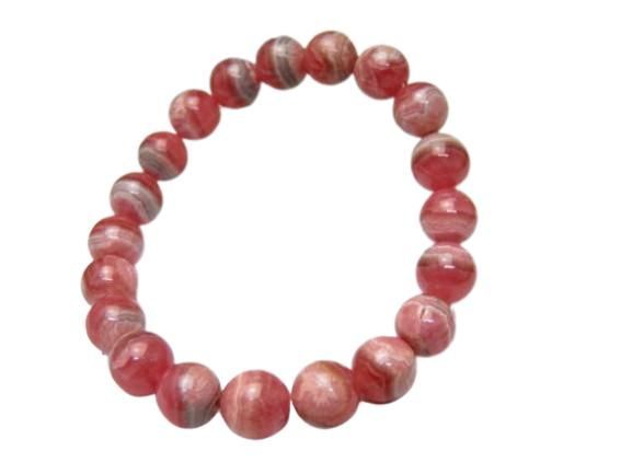 パワーストーン 【Premium_Endlessブレスレット】 インカローズ（ロードクロサイト） 10mm玉ブレスレット ロードクロサイト