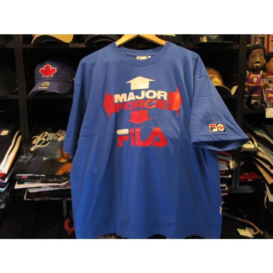 FILA HERITAGE X MAJOR FORCE S/S T-shirts BLUE Lサイズ