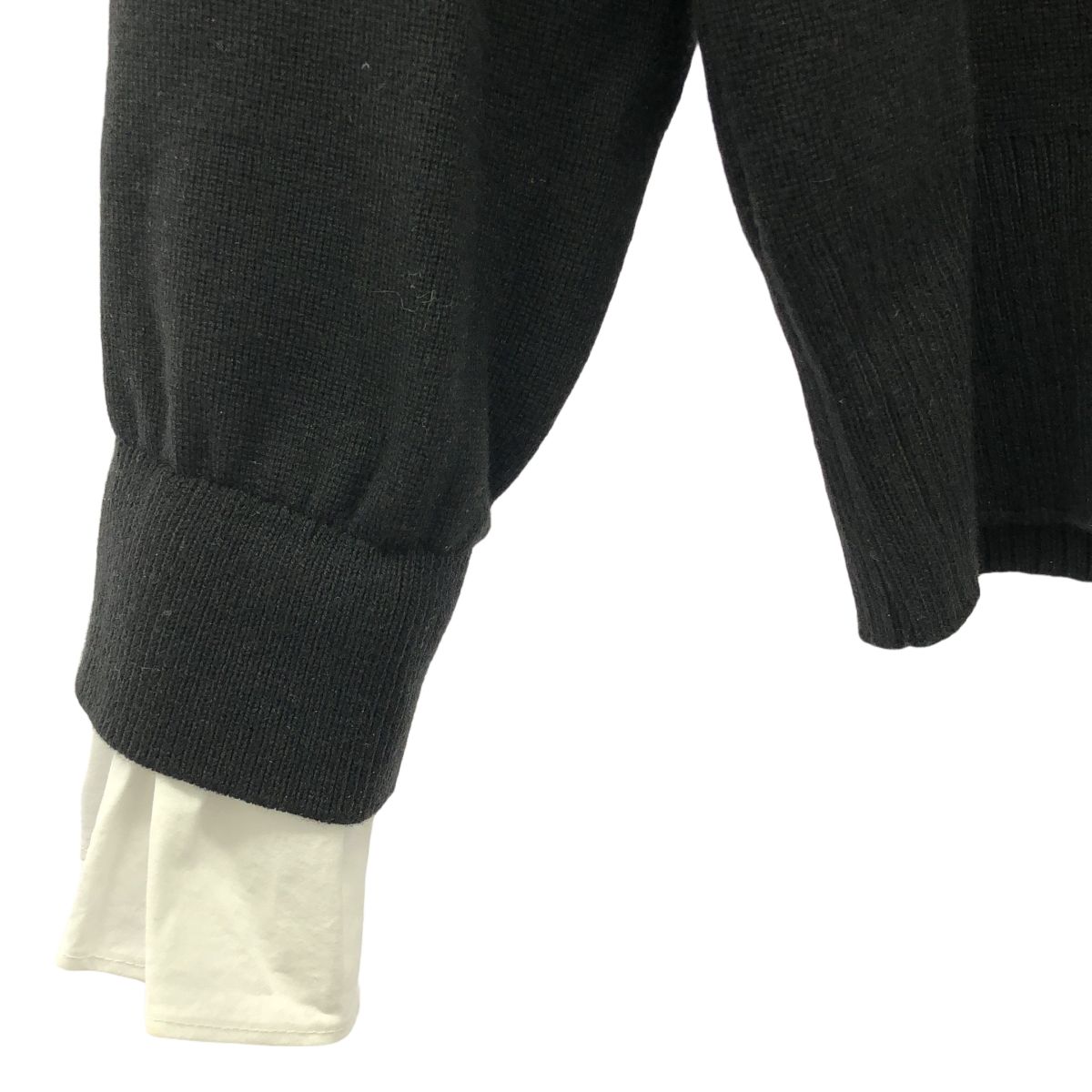 美品⭐︎YONFA⭐︎ヨンファ⭐︎レイヤードシャーリングニット YONFA / ヨンファ | フリルネック レイヤード シャーリングニット