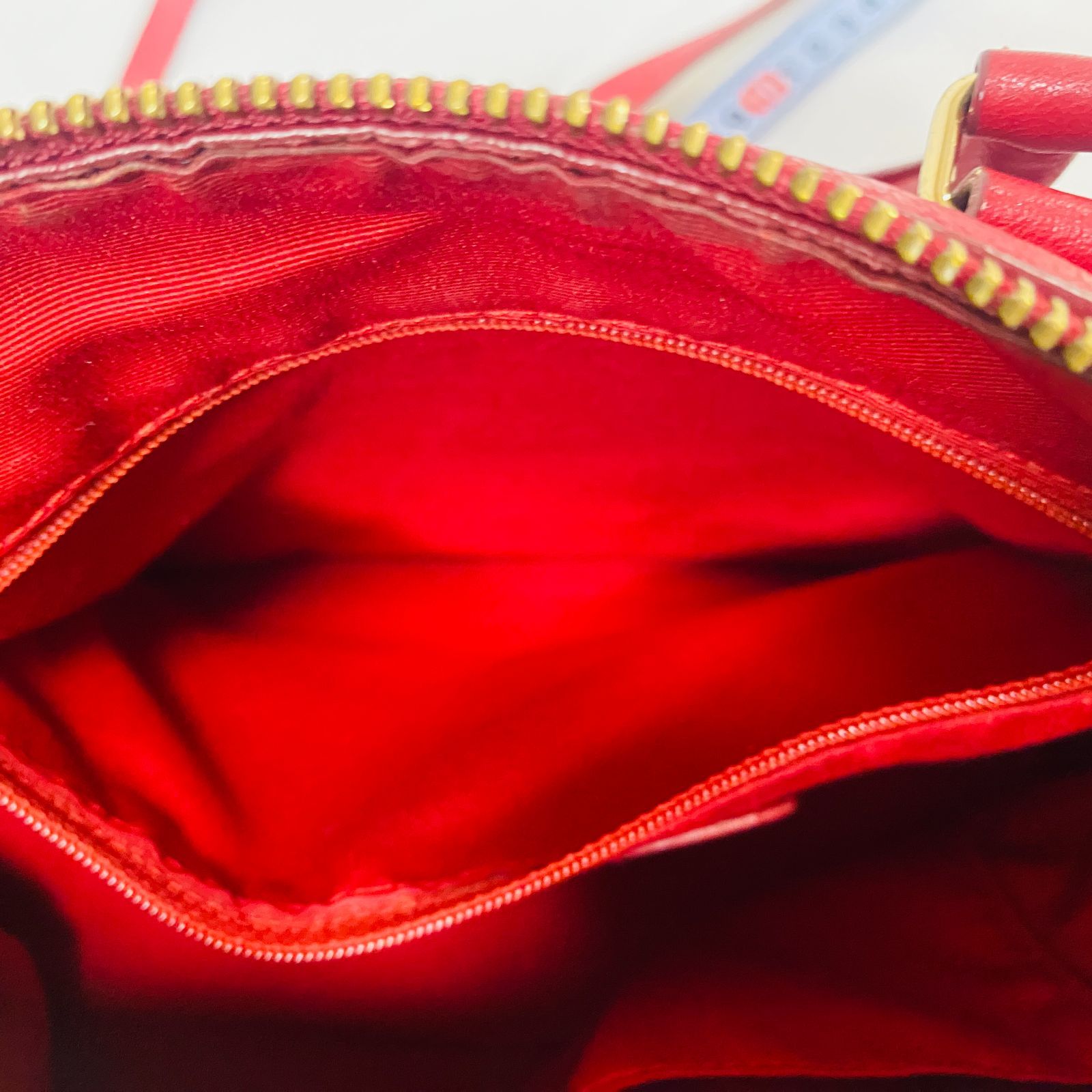COACH コーチ 2wayショルダーバッグ ミニボストンバッグ レッド