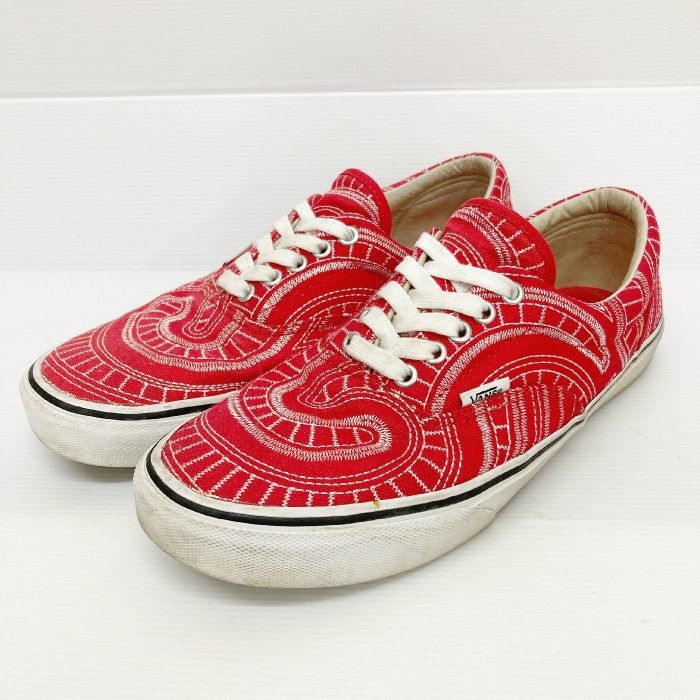 ★SUPREME×VANS シュプリーム×バンズ VN-0W3CEFX 14SS Uptown Era エラ スニーカー レッド size27cm