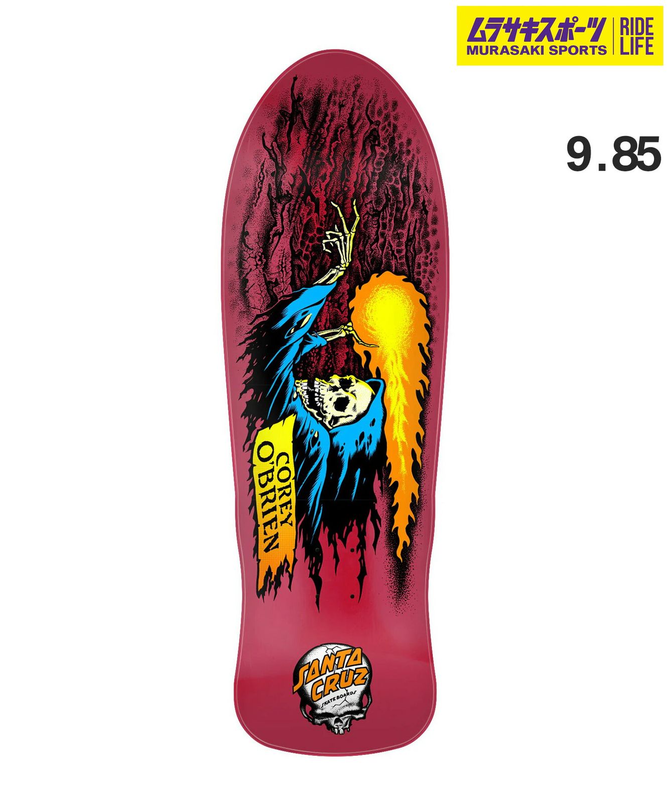 ムラスポ公式 SANTA CRUZ サンタクルーズ スケートボード デッキ 9.85inch REISSUE OBRIEN REAPER ムラサキスポーツ