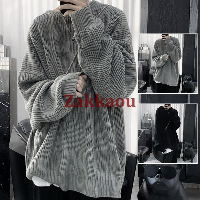 セーター メンズ 冬 オーバーサイズ ニットセーター メンズ ビッグシルエット ニット メンズ レイヤード風ニット 重ね着風トップス 秋服 メンズ