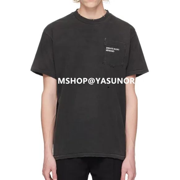 ENFANTS RICHES DÉPRIMÉS erd ブラックTシャツ ENFANTS RICHES DÉPRIMÉS erd ブラックTシャツ
