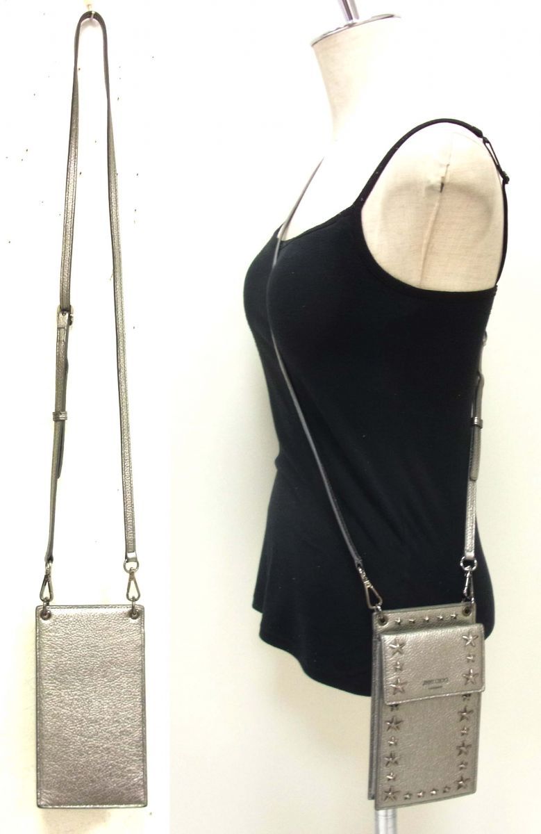 未使用★定価 118,800円 Jimmy Choo スマホ　ショルダー 楽天市場】ジミーチュウ JIMMY CHOO PEGASI PHONEHOLDER-M UUF