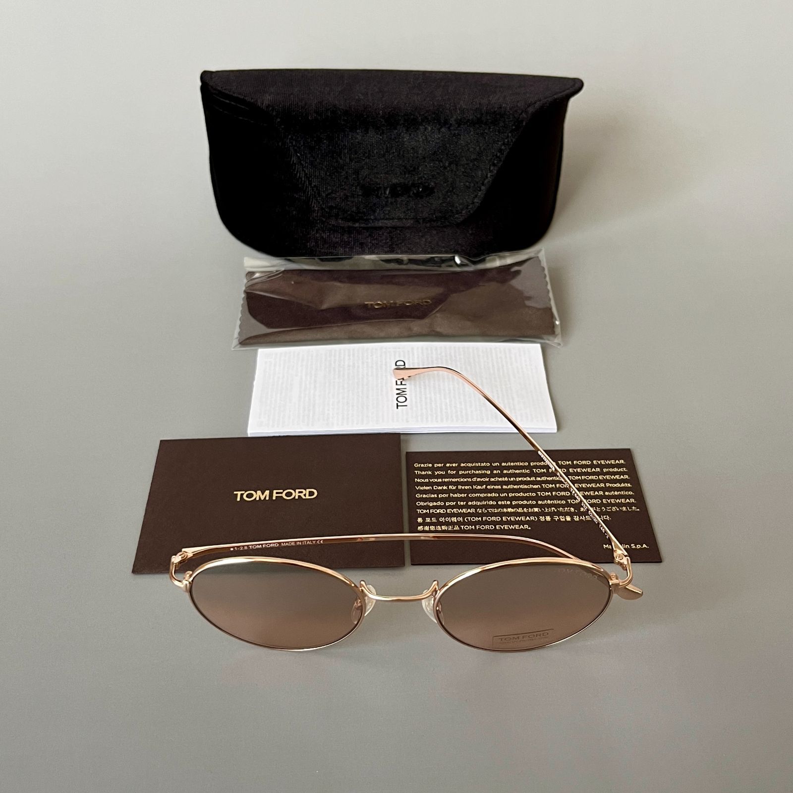 トムフォード メガネ ボストン マット ブロンズ ゴールド 眼鏡 チタン