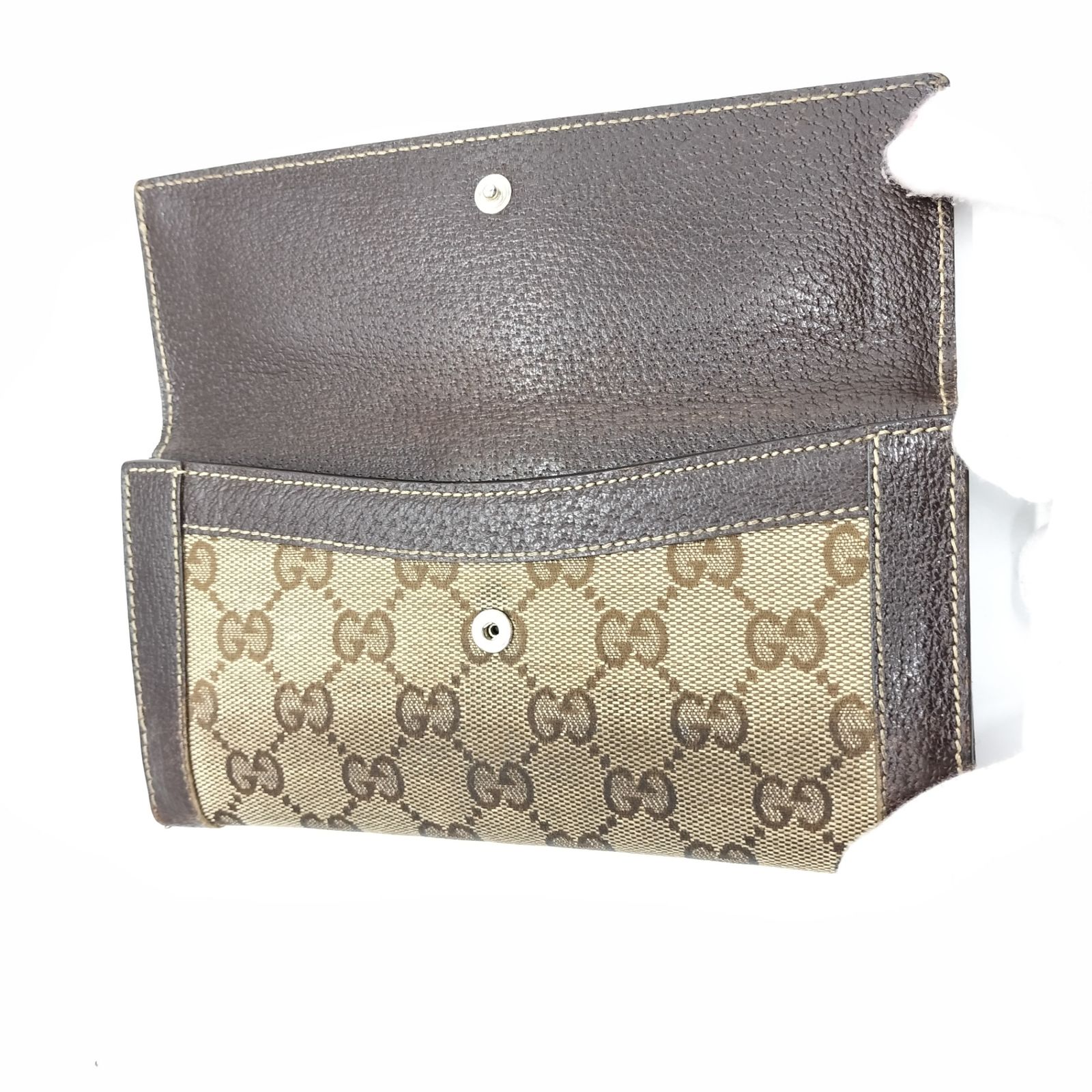 GUCCI 二つ折り財布 GGクリスタル Wホック ベース GGキャンバス Gucci グッチ GGキャンバス 長財布 二つ折り クリスタル