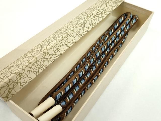 平和屋本店□極上 有職組紐道明 帯締め 奈良組 宮内庁御用 国立博物館