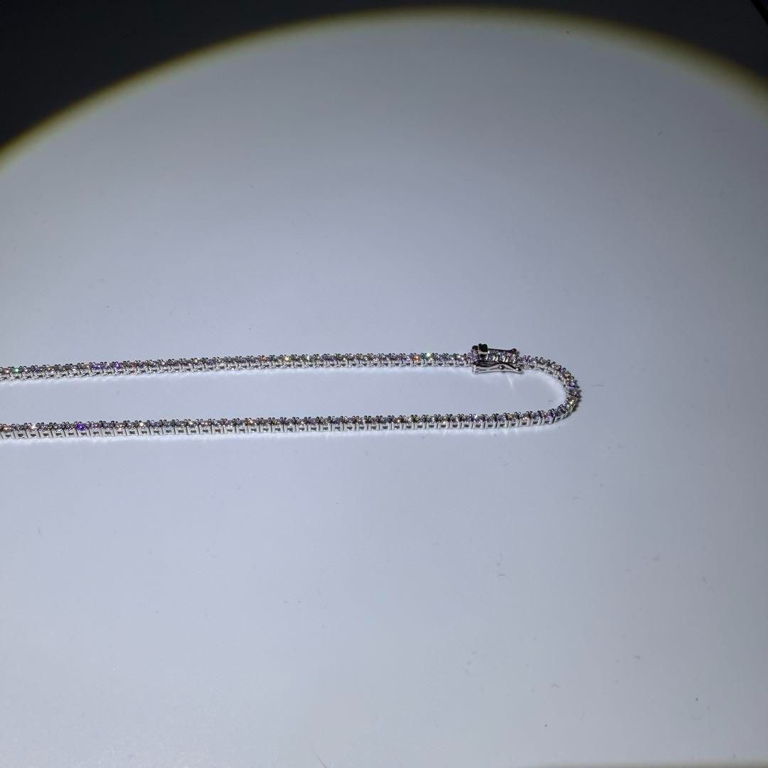 モアサナイト テニスネックレス 2mm 45cm シルバー925 - メルカリ