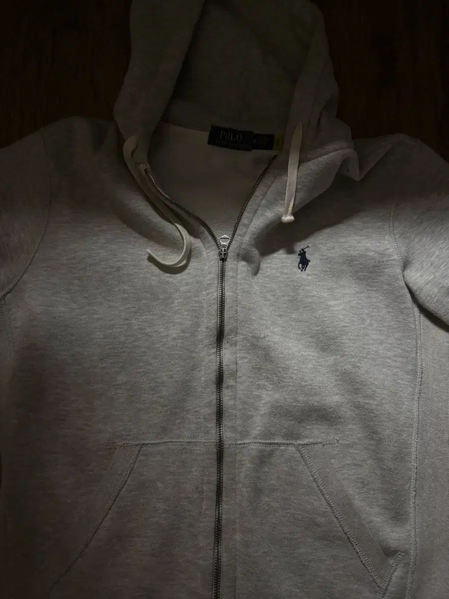 ポロラルフローレン グレー フード ジップアップ
