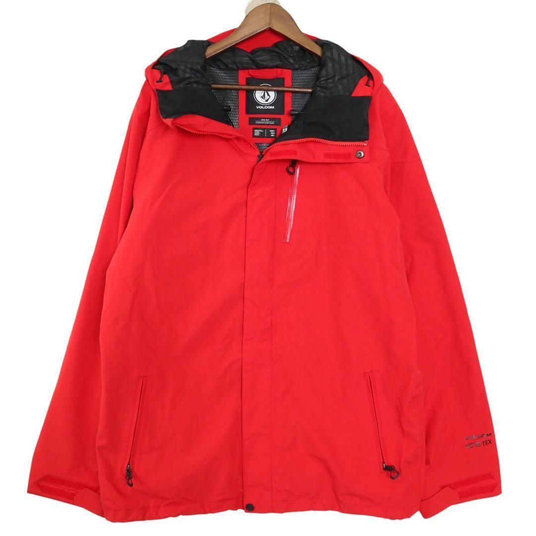 VOLCOM ボルコム スノーボードジャケット スノボウェア GORE-TEX ゴアテックス レッド メンズ L ハードシェル スノボジャケット