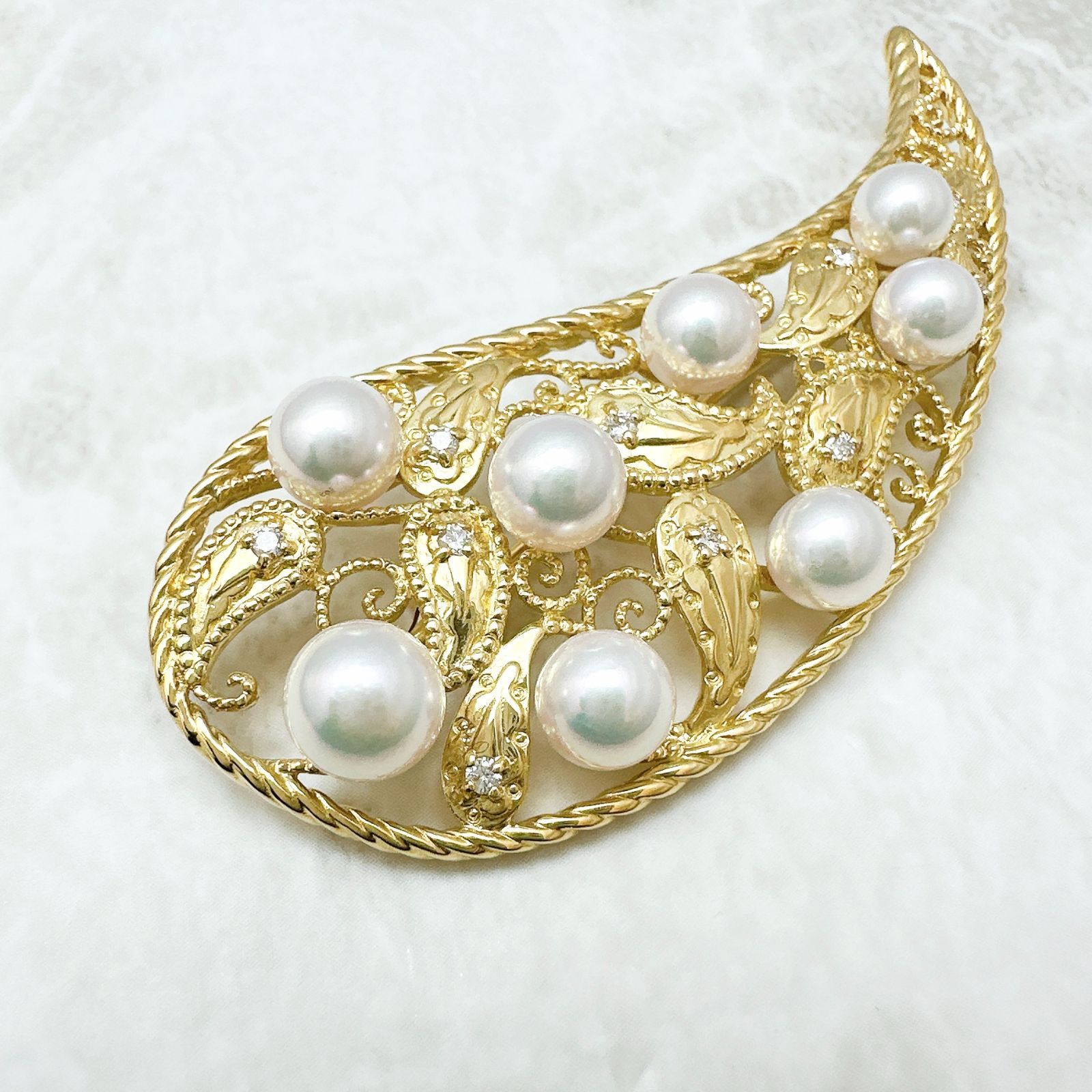 大人気】ミキモト MIKIMOTO ブローチ パール 真珠 ゴールド K14 大人気】ミキモト MIKIMOTO ブローチ パール 真珠 ゴールド K14