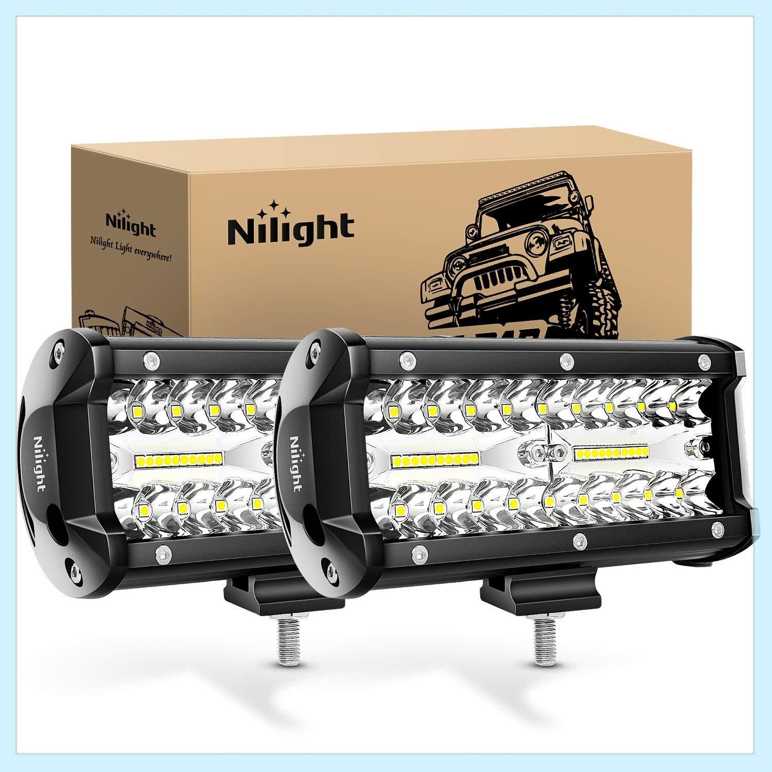 Nilight LED作業灯 ワークライト 12v-24v 投光器 デッキライト 120W ２個セット 船用ライト 除雪機 大型トラック 車 軽トラ作業  船舶用 兼用 防水 防塵 防震 取付け自由 省エネルギー 各種作業車に対応 前照灯 - メルカリ