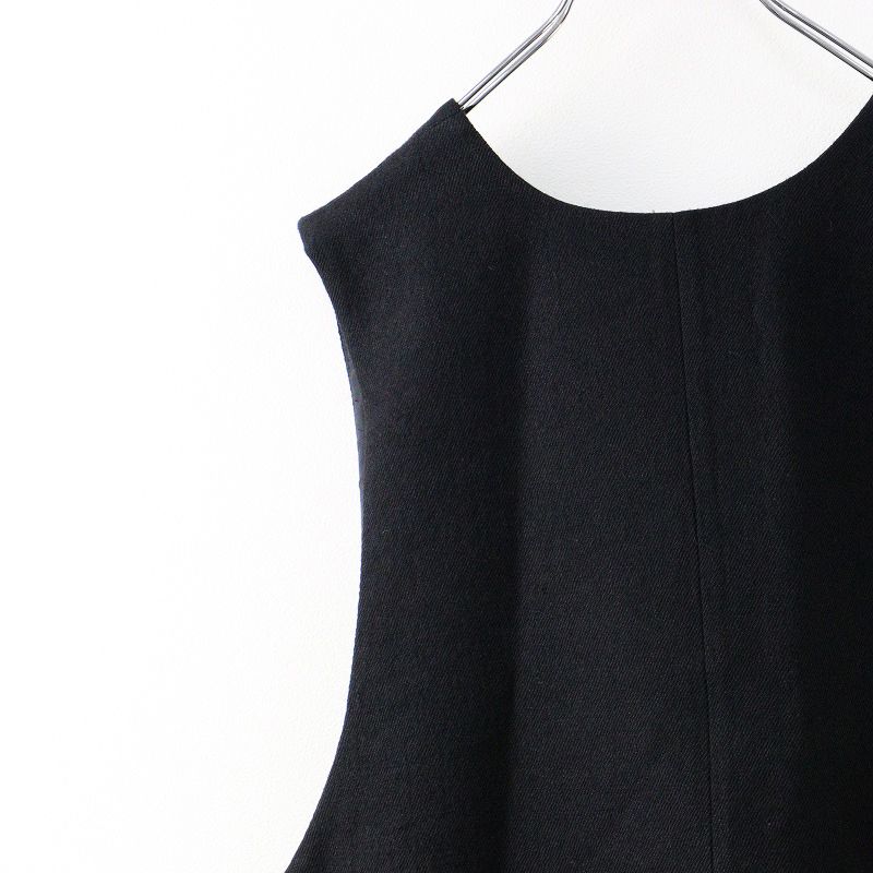 Lisette リゼッタ ラウラ　ジャンパースカート ワンピース　38 リゼッタ Lisette ラウラ ノアール ウール リネン ジャンパースカート