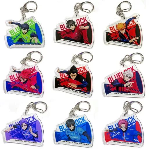 キーホルダー　全9種セット 「Jリーグ×ブルーロック Project J.League 30th Anniversary 第2弾 アクリルキーホルダー(ブラインド) BOX1」 中古】キーホルダー 全9種セット 「Jリーグ×ブルーロック
